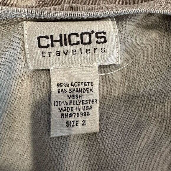 Chico’s Large Elegant Gray Sleeveless Top - Picture 5 of 5